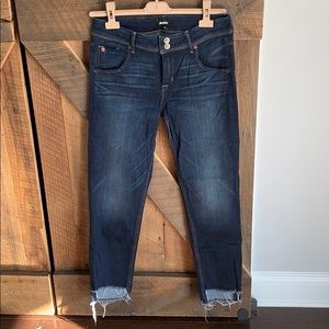 Hudson Mid Rise Cat Skinny with step hem